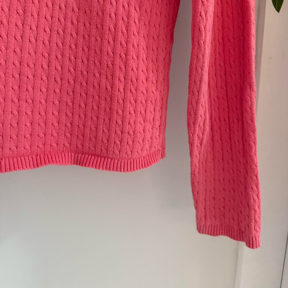 Vintage 100% Cotton, pink cable knit sweater size S - Picture 4 of 5